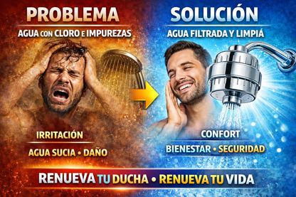 Filtro universal de 15 etapas que ayuda a reducir cloro, sedimentos e impurezas. Fácil de instalar, incluye repuestos y pagas al recibir.”