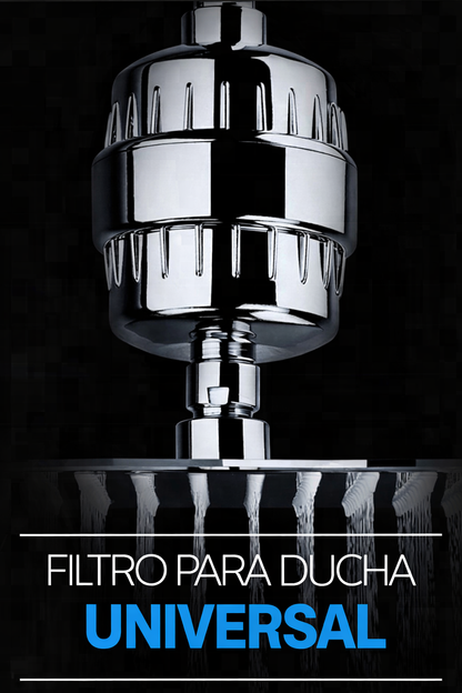 Filtro universal de 15 etapas que ayuda a reducir cloro, sedimentos e impurezas. Fácil de instalar, incluye repuestos y pagas al recibir.”